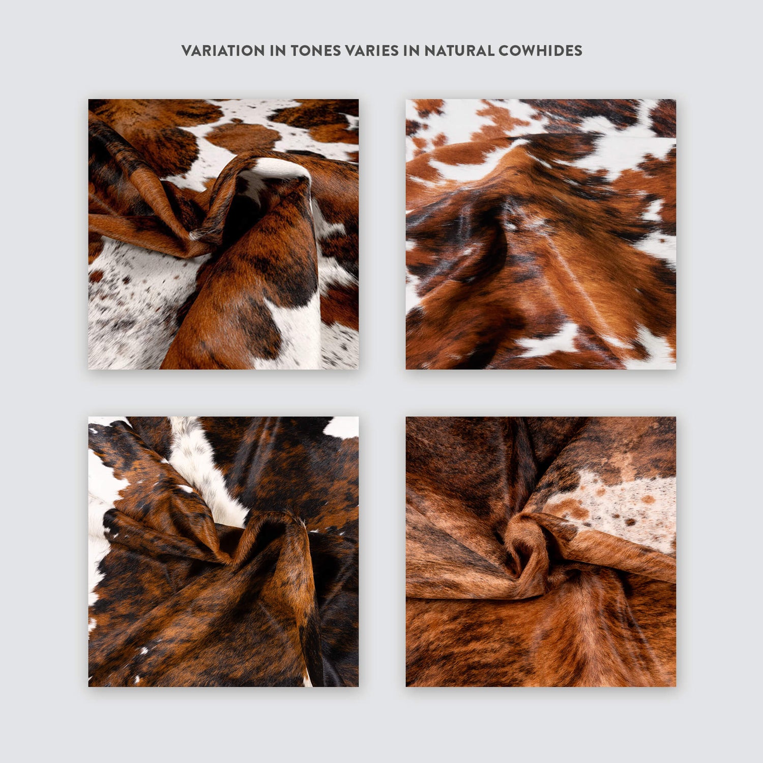 Tricolor Cowhide Rug