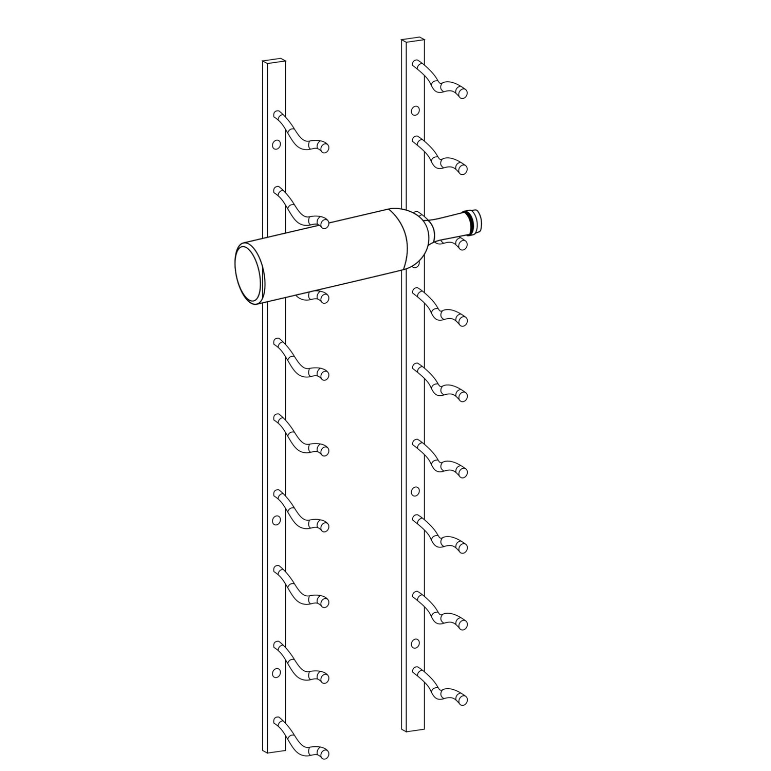Wall Mounted Metal Wine Racks C-Type