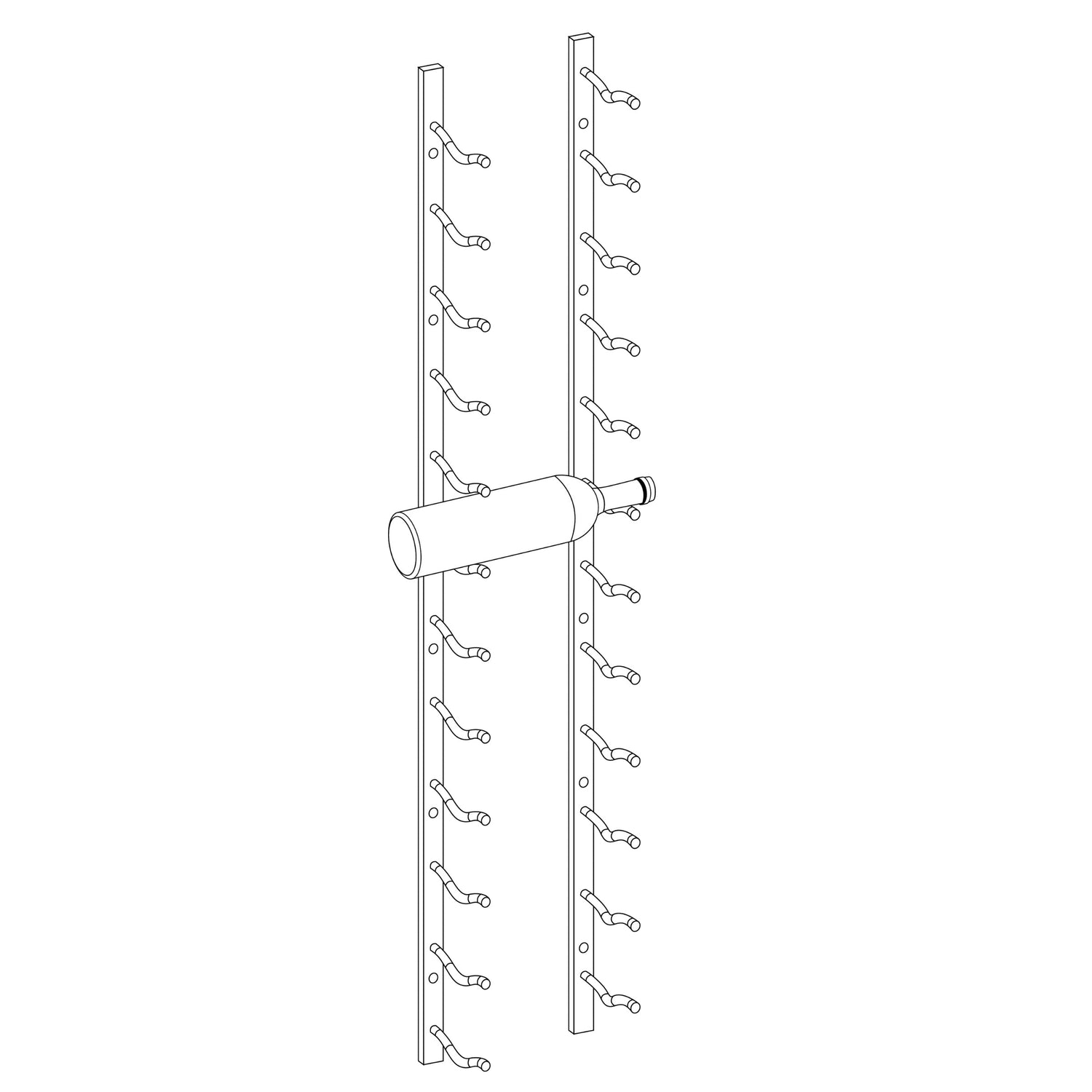 Wall Mounted Metal Wine Racks C-Type