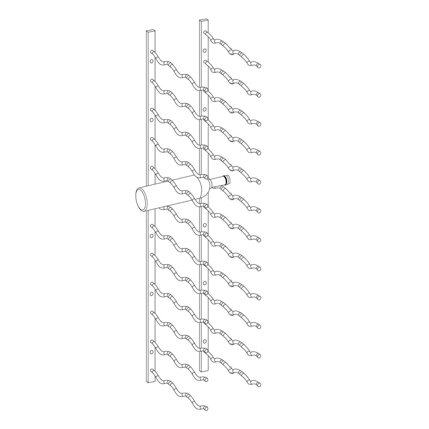 Wall Mounted Metal Wine Racks C-Type