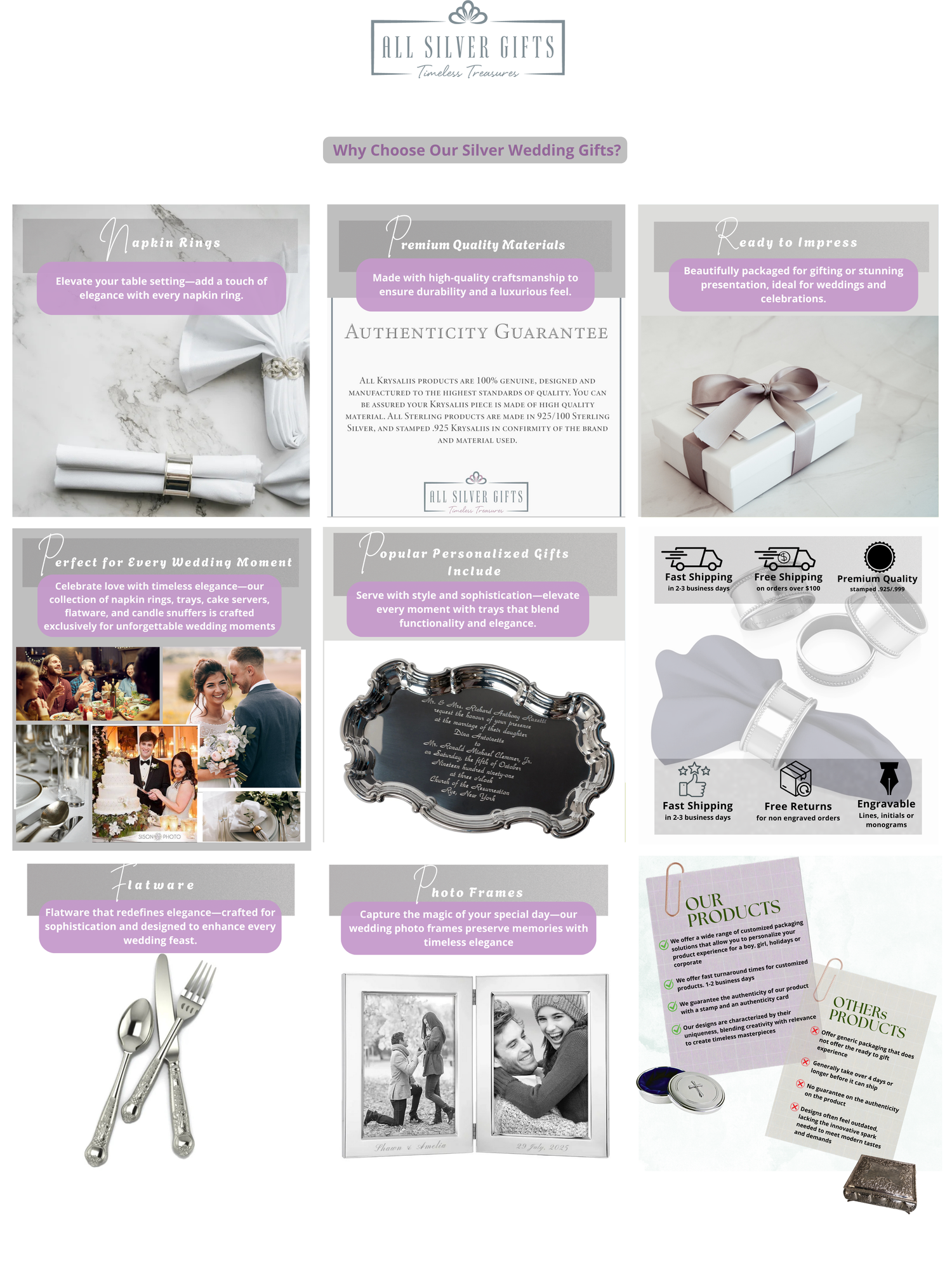 Krysaliis Flora 5-piece Silver Plate Flatware Set