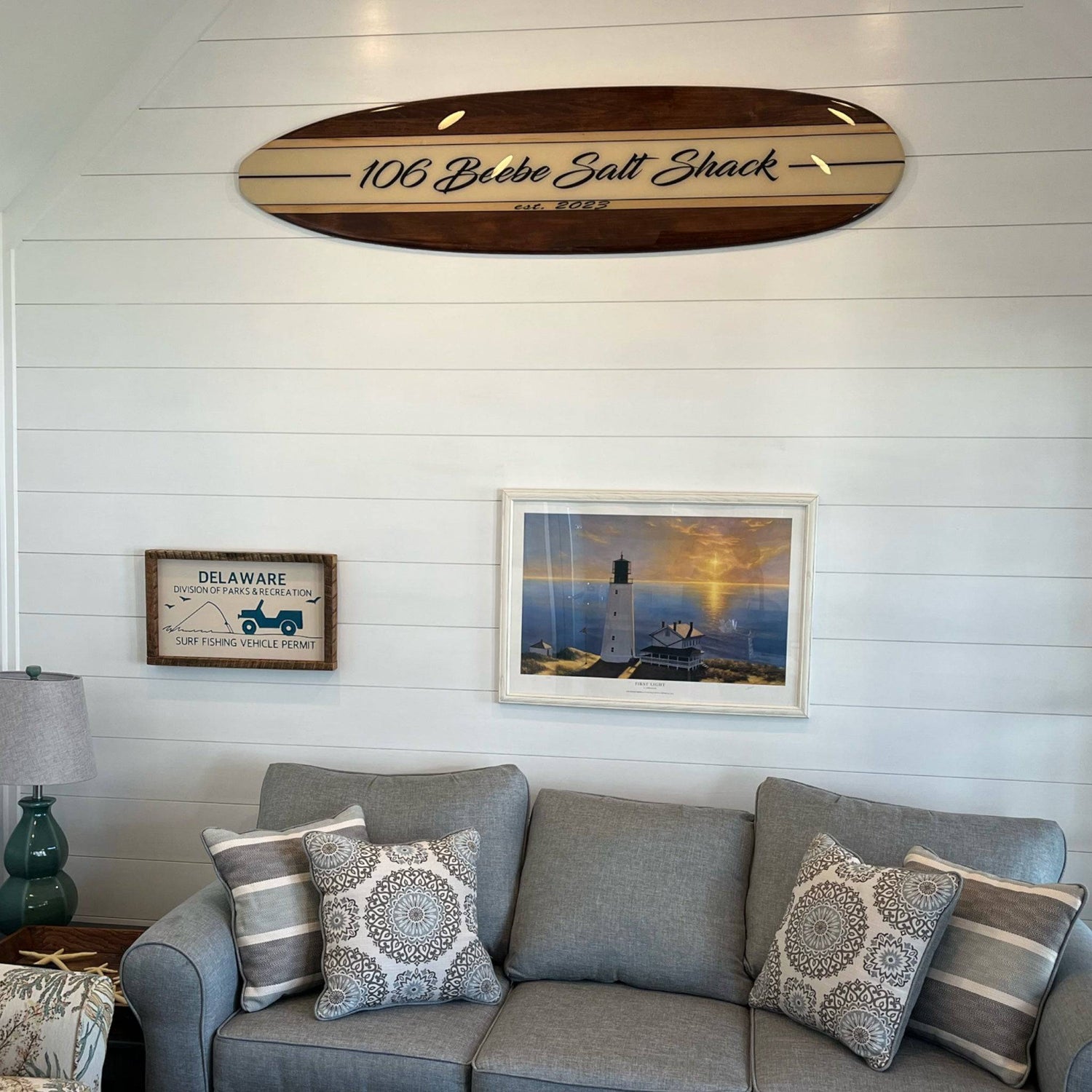 You Name It - Coastal Decor Personalized Surfboard Sign