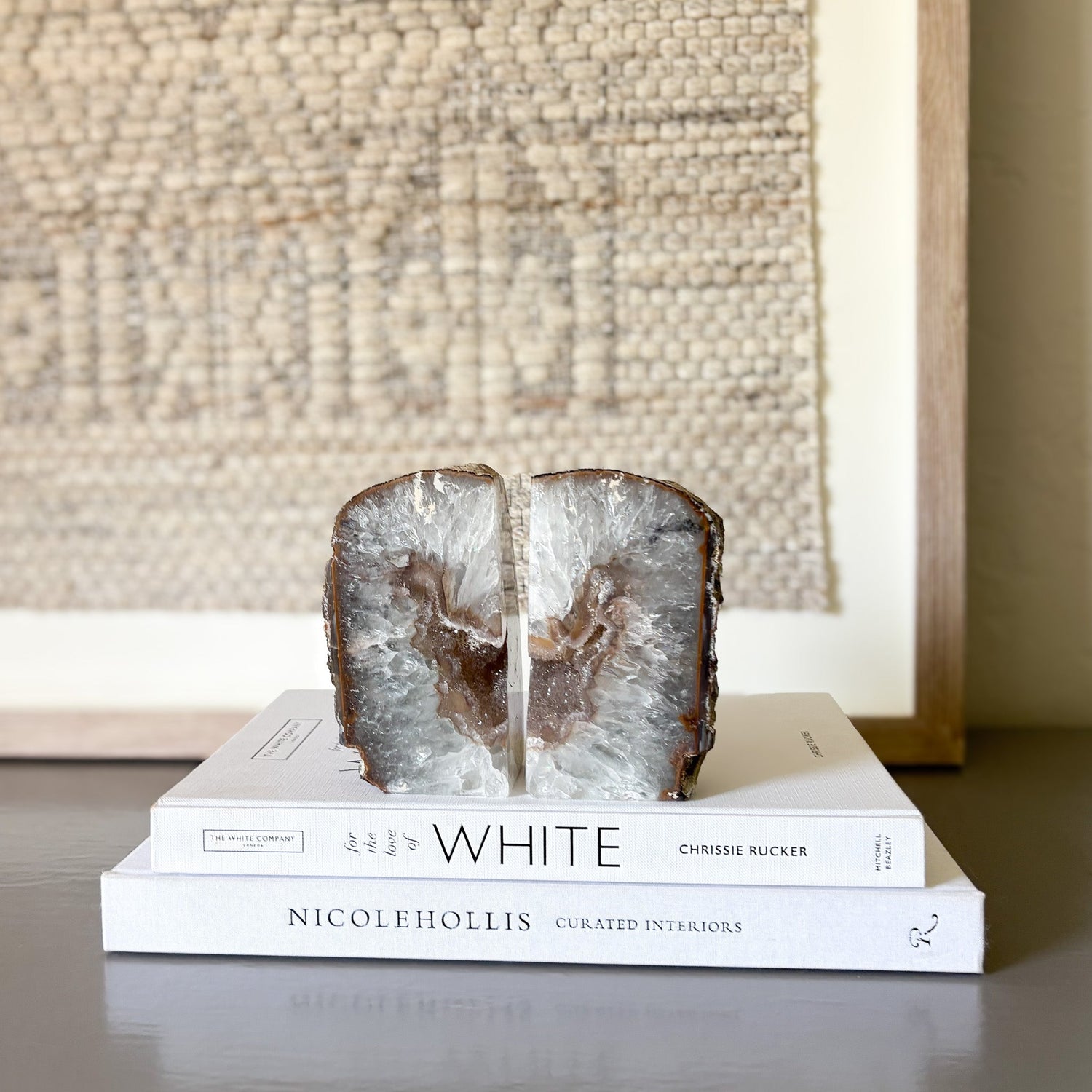 Agate Druzy Bookend Pair