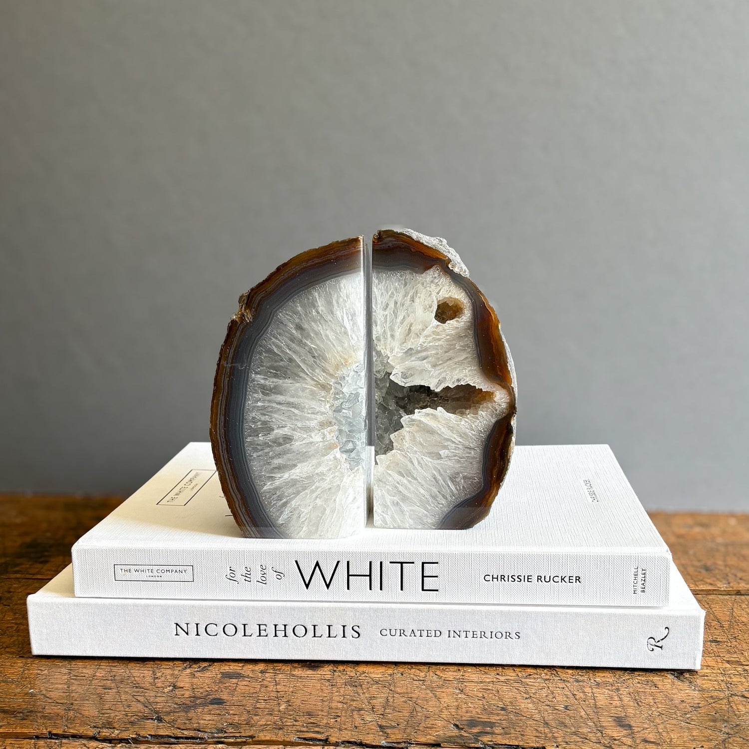 Agate Druzy Bookend Pair