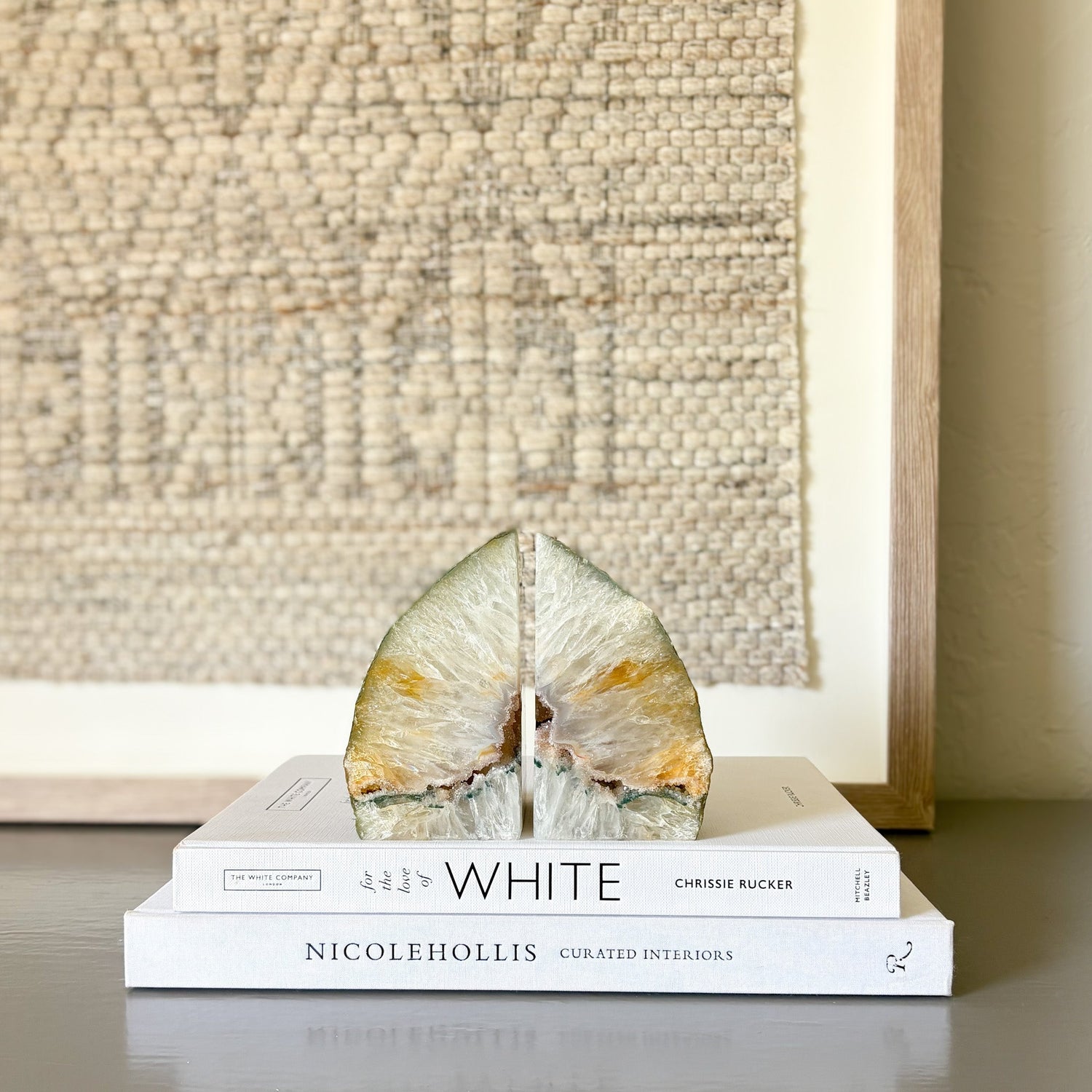 Agate Druzy Bookend Pair