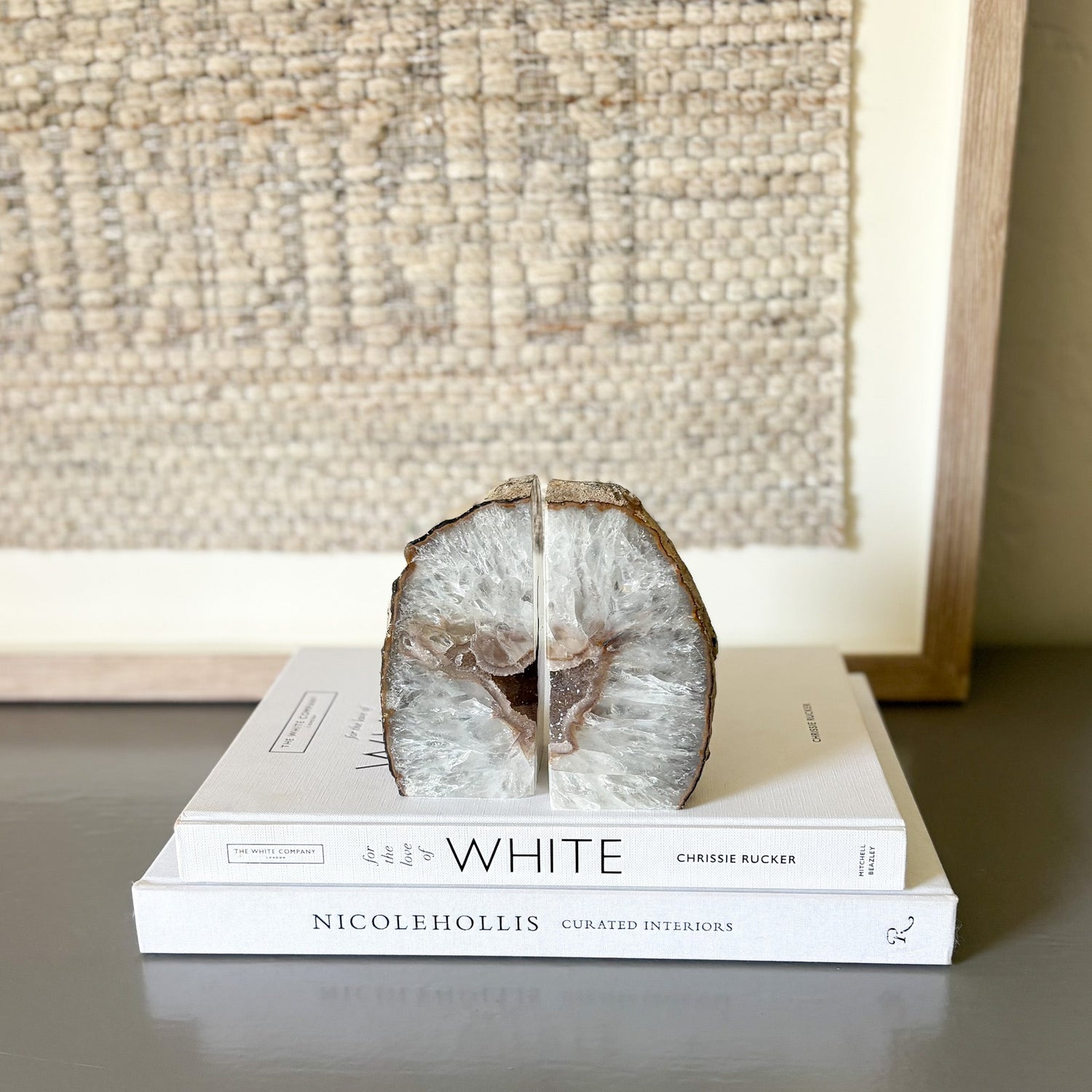 Agate Druzy Bookend Pair