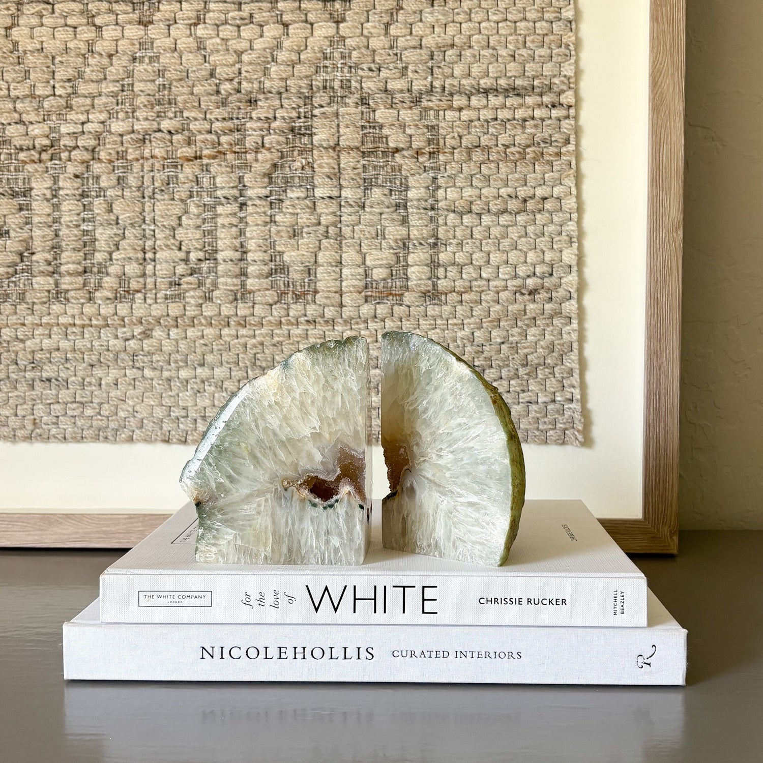 Agate Druzy Bookend Pair