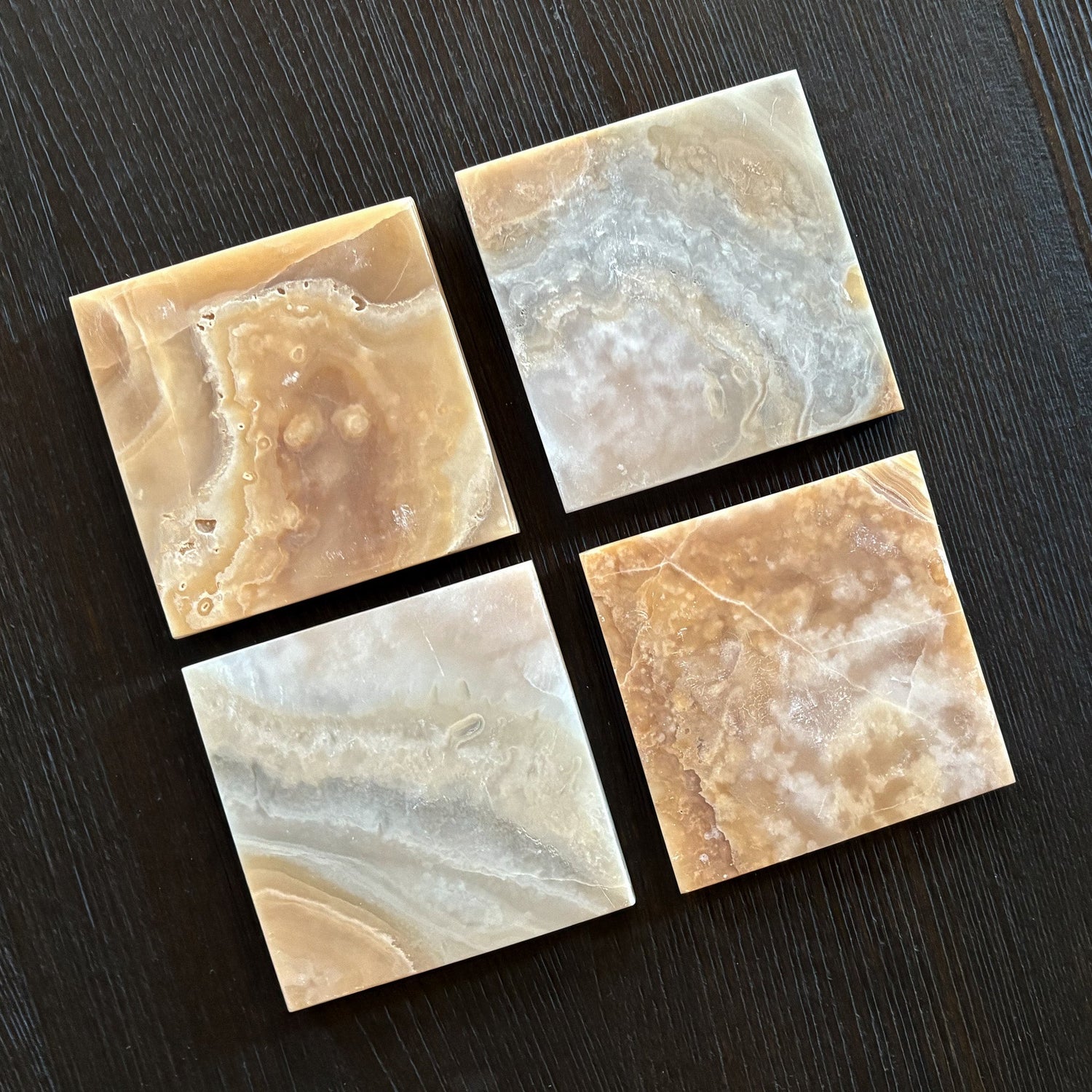 Amber Onyx Coaster Set