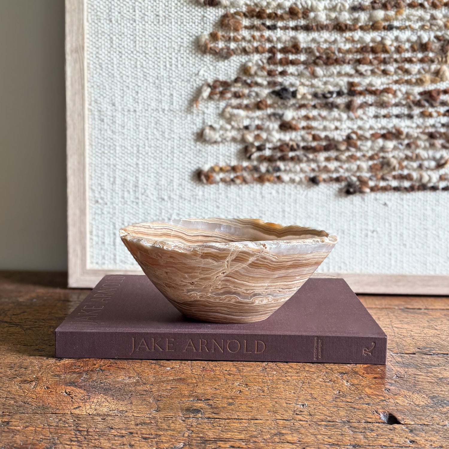 Hand Carved Amber Onyx Bowl