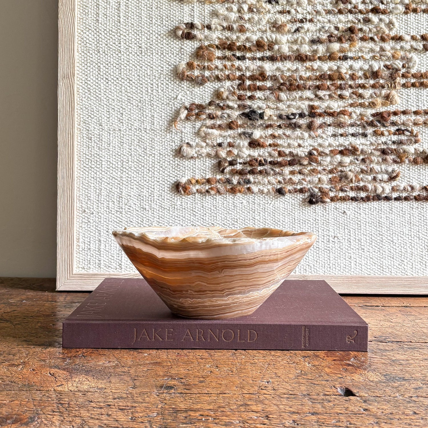 Hand Carved Amber Onyx Bowl