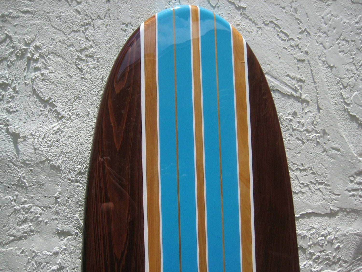 Blue Barrel Surfboard Wall Art