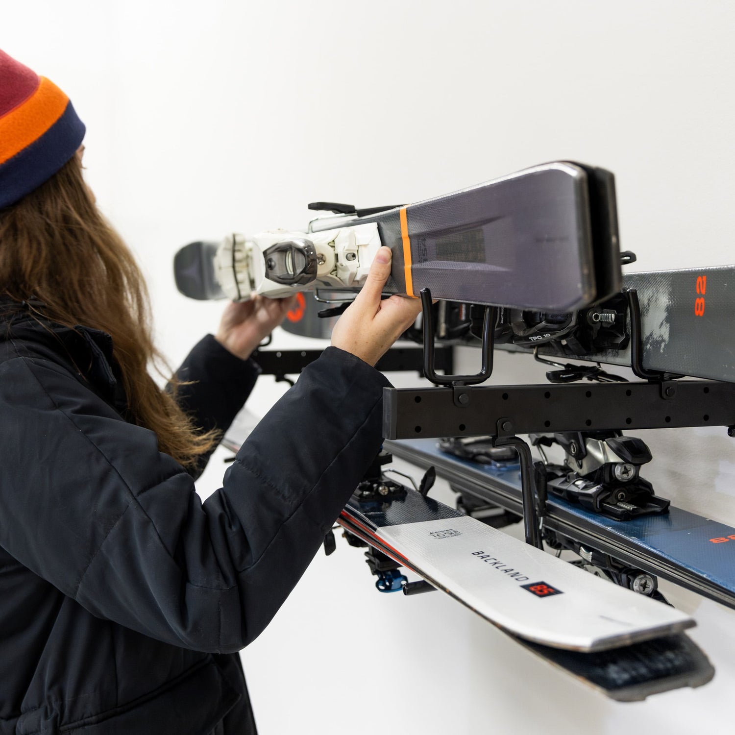 Cascade Snowboard & Ski Organizer | Horizontal Wall Mount