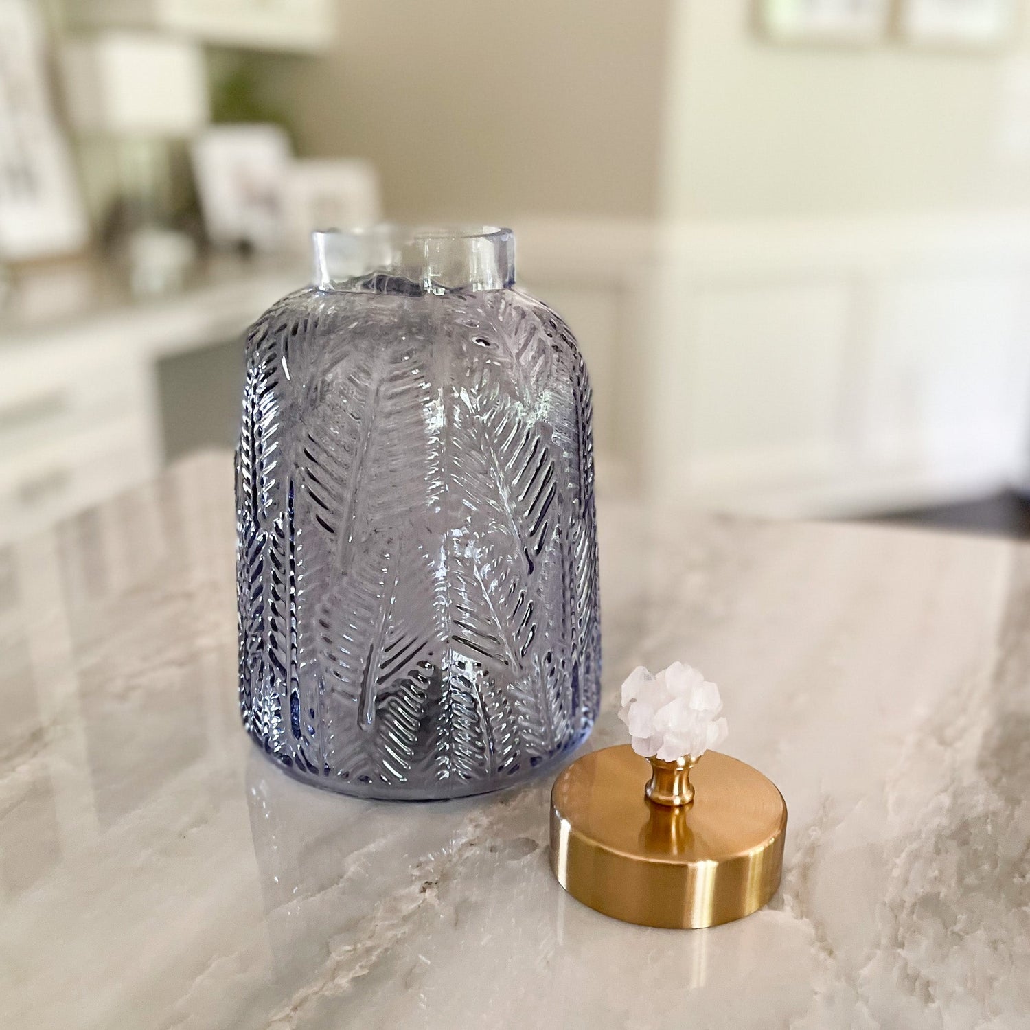 Crystal Lidded Glass Canister