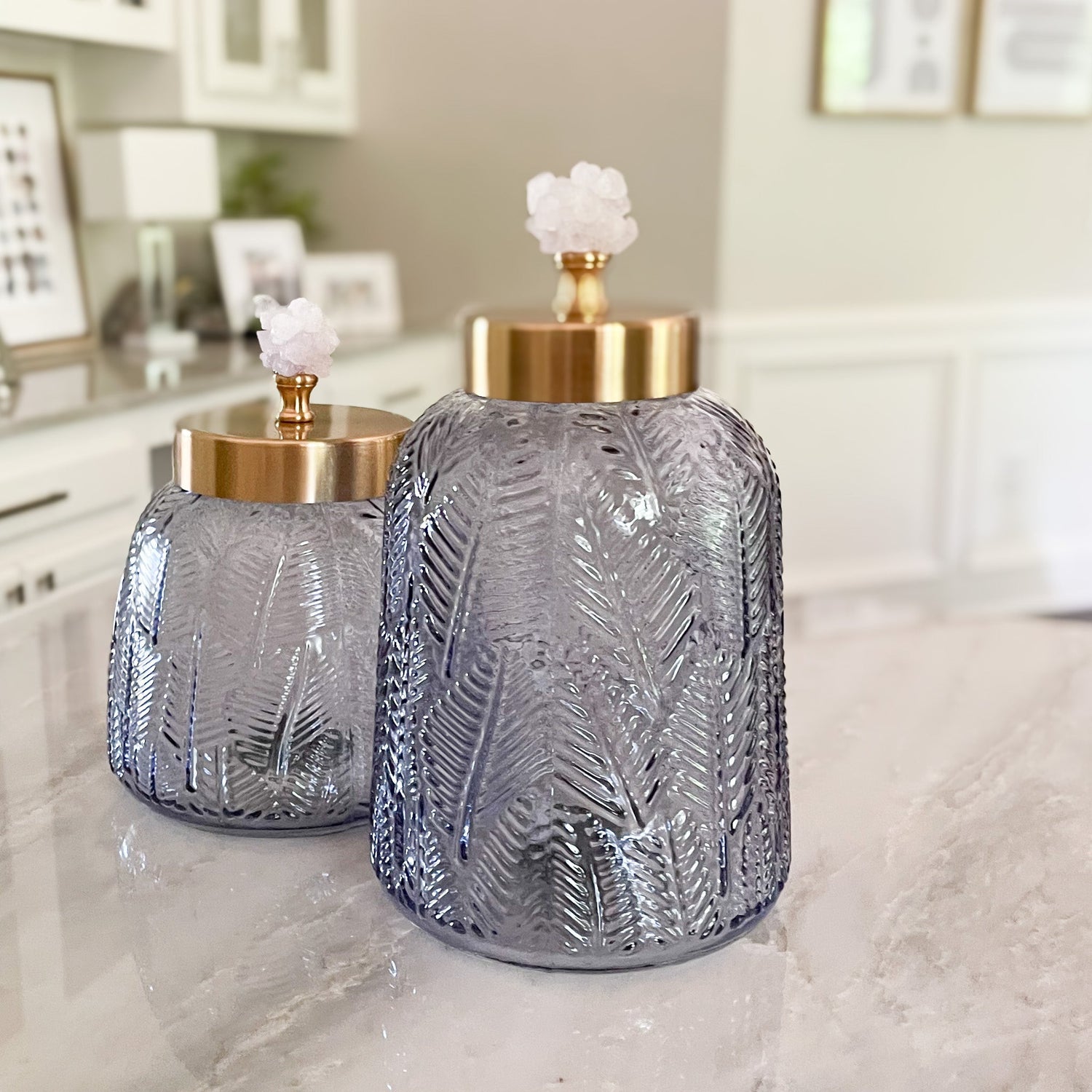 Crystal Lidded Glass Canister
