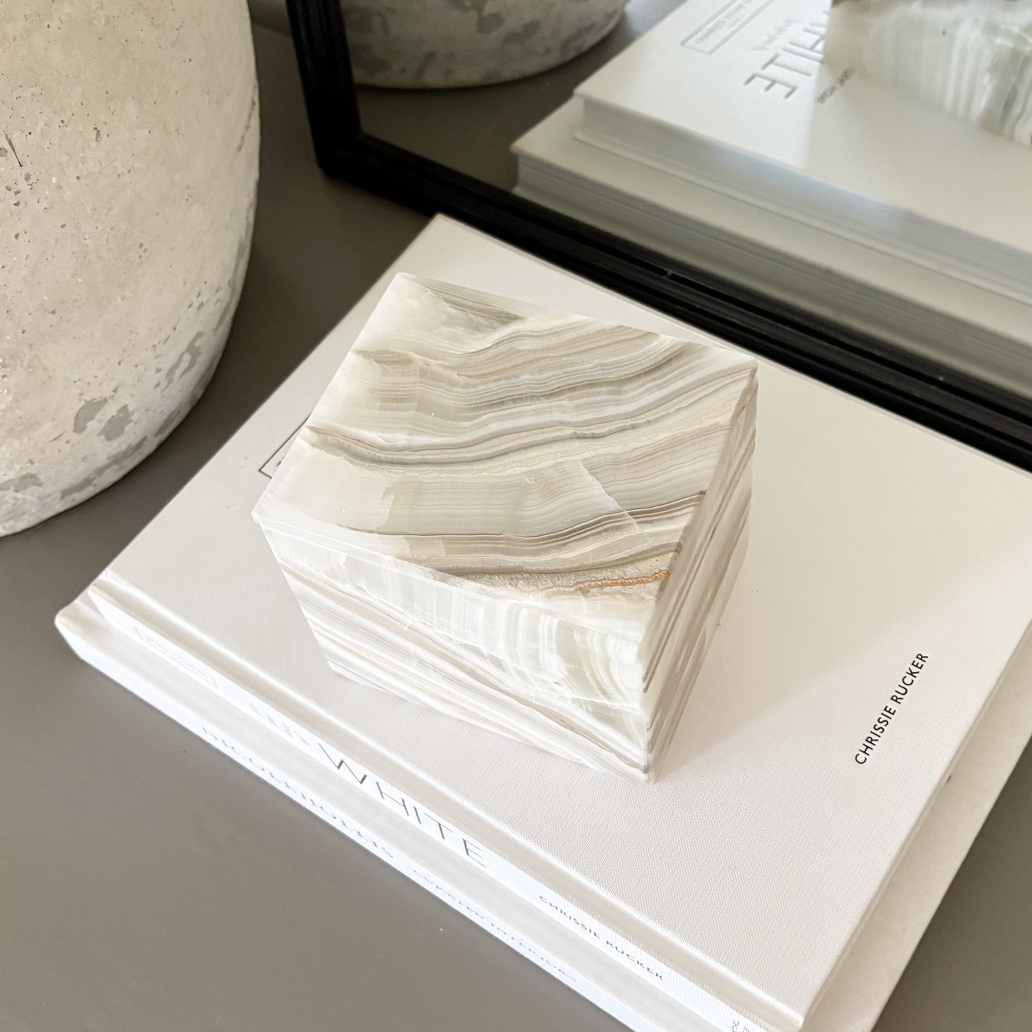 Grey Onyx Lidded Box