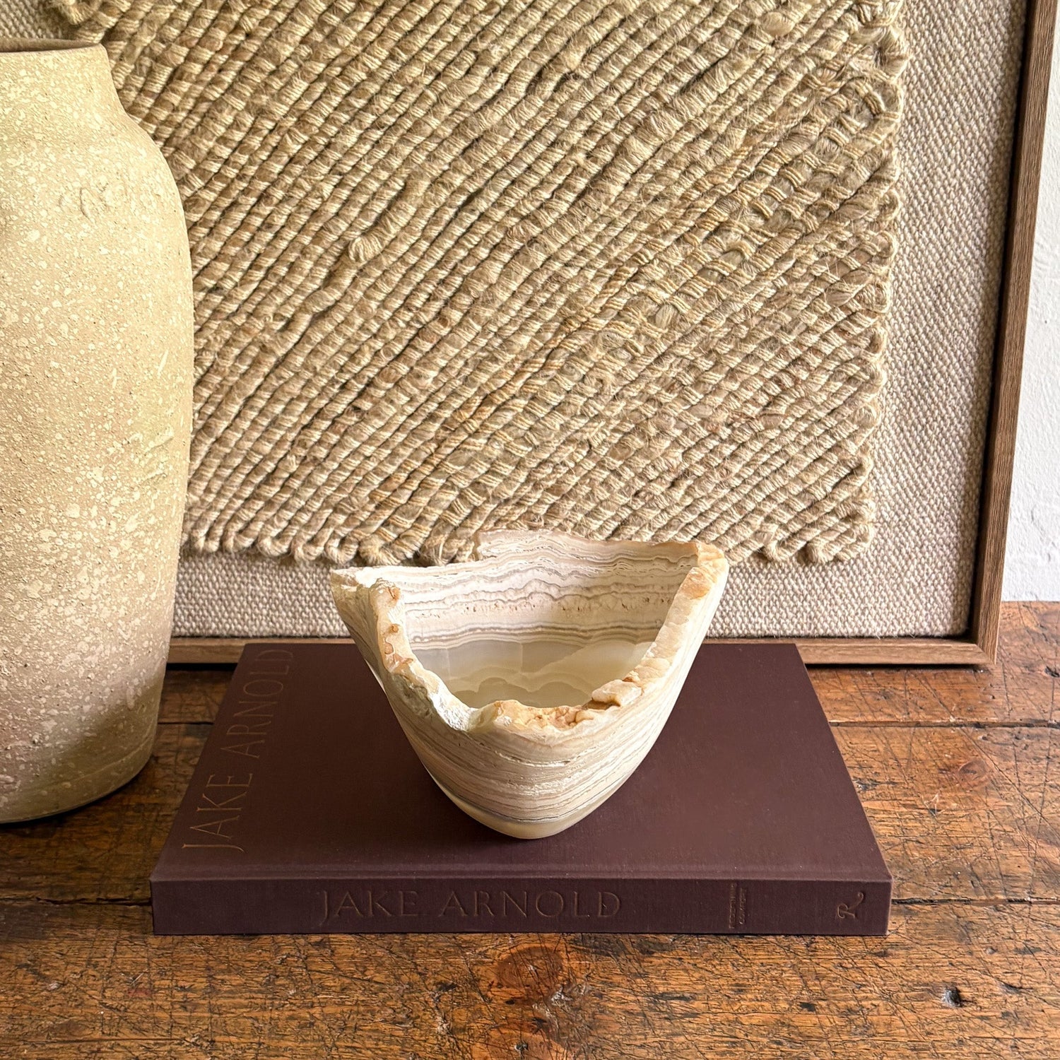 Hand Carved Amber Onyx Bowl