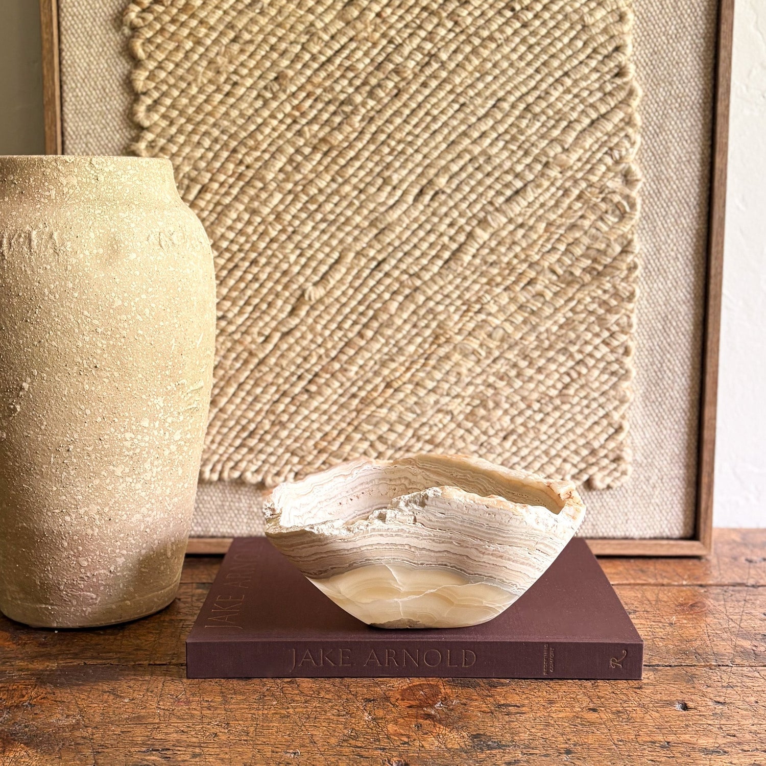 Hand Carved Amber Onyx Bowl