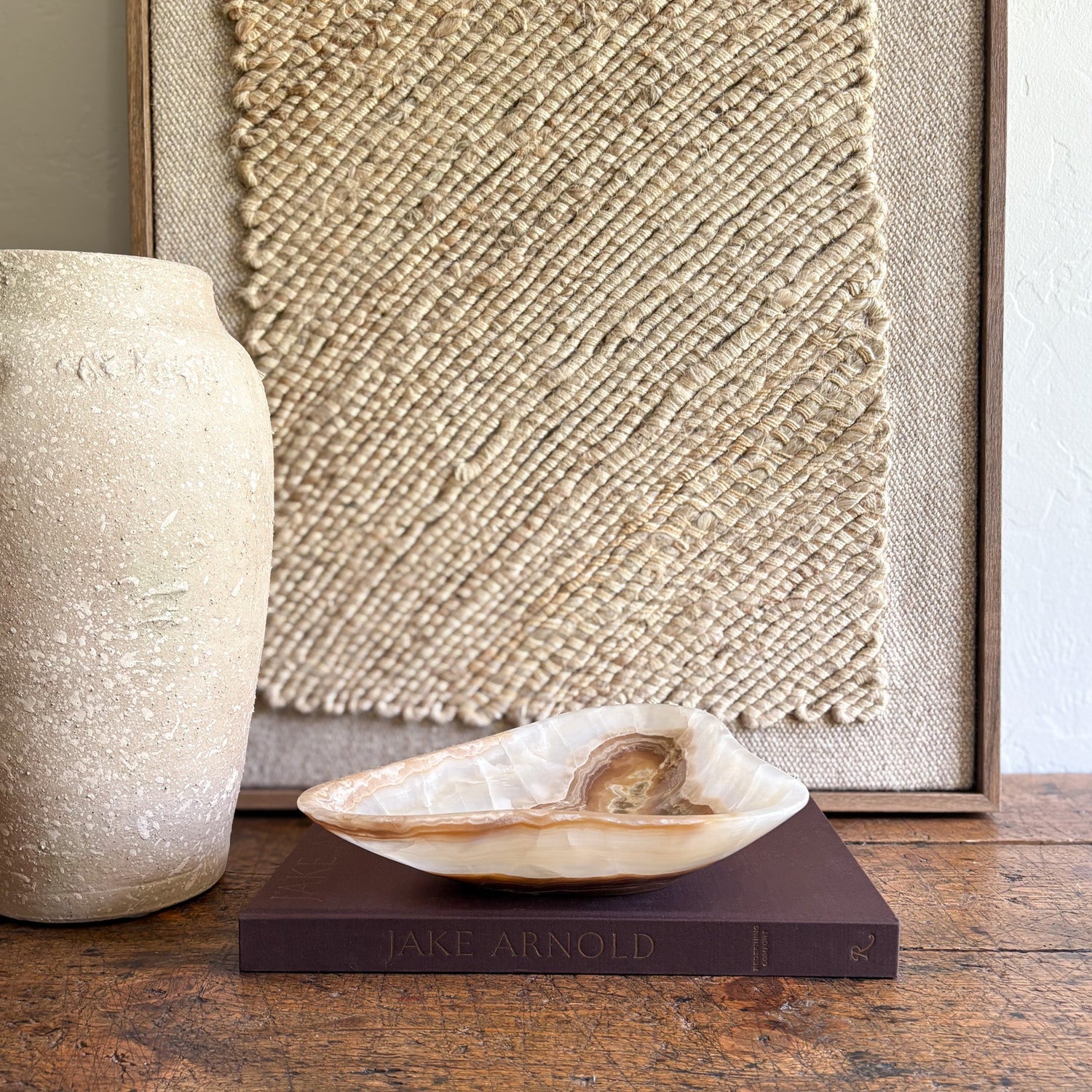 Hand Carved Amber Onyx Bowl