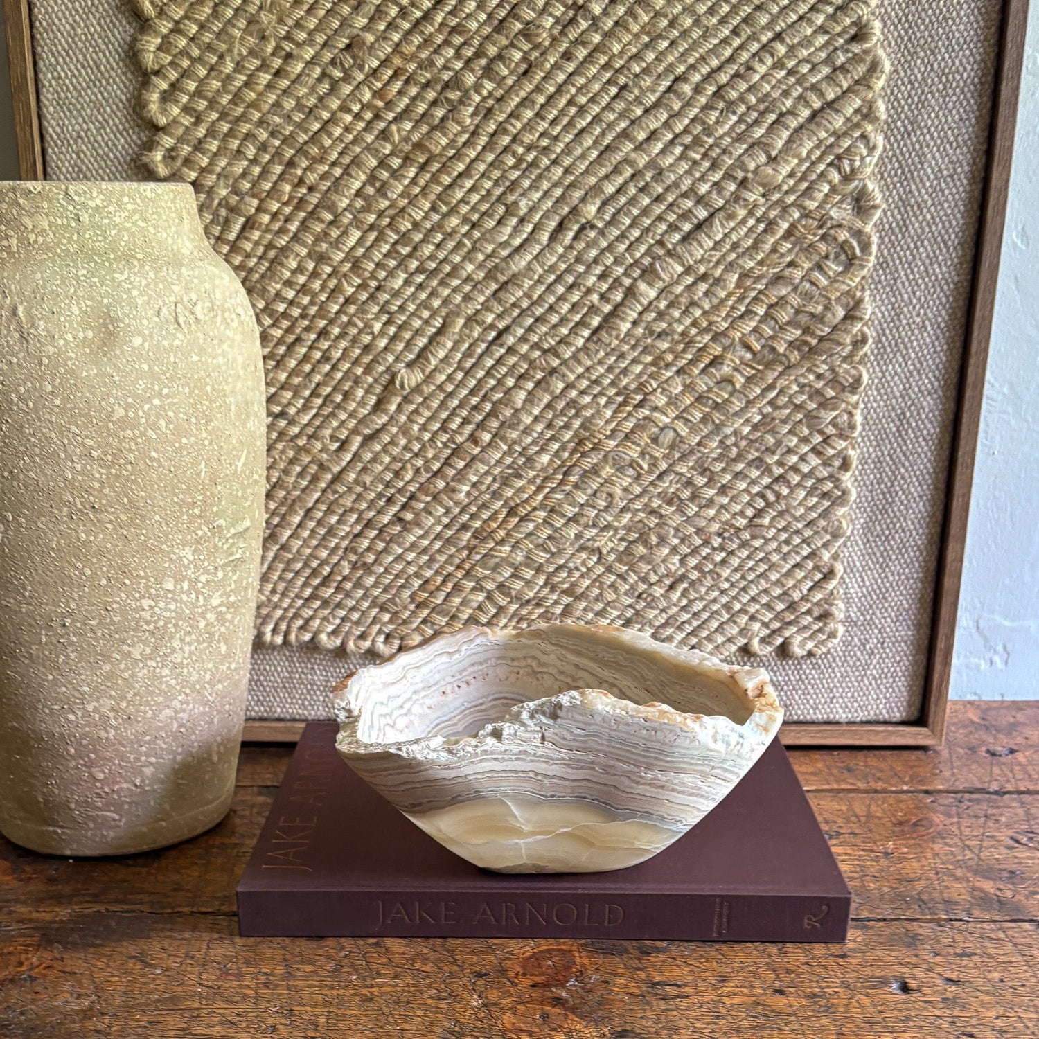 Hand Carved Amber Onyx Bowl