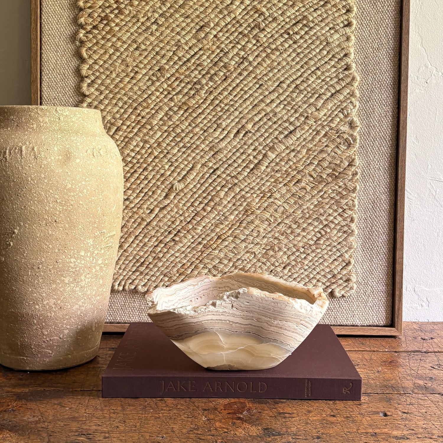 Hand Carved Amber Onyx Bowl