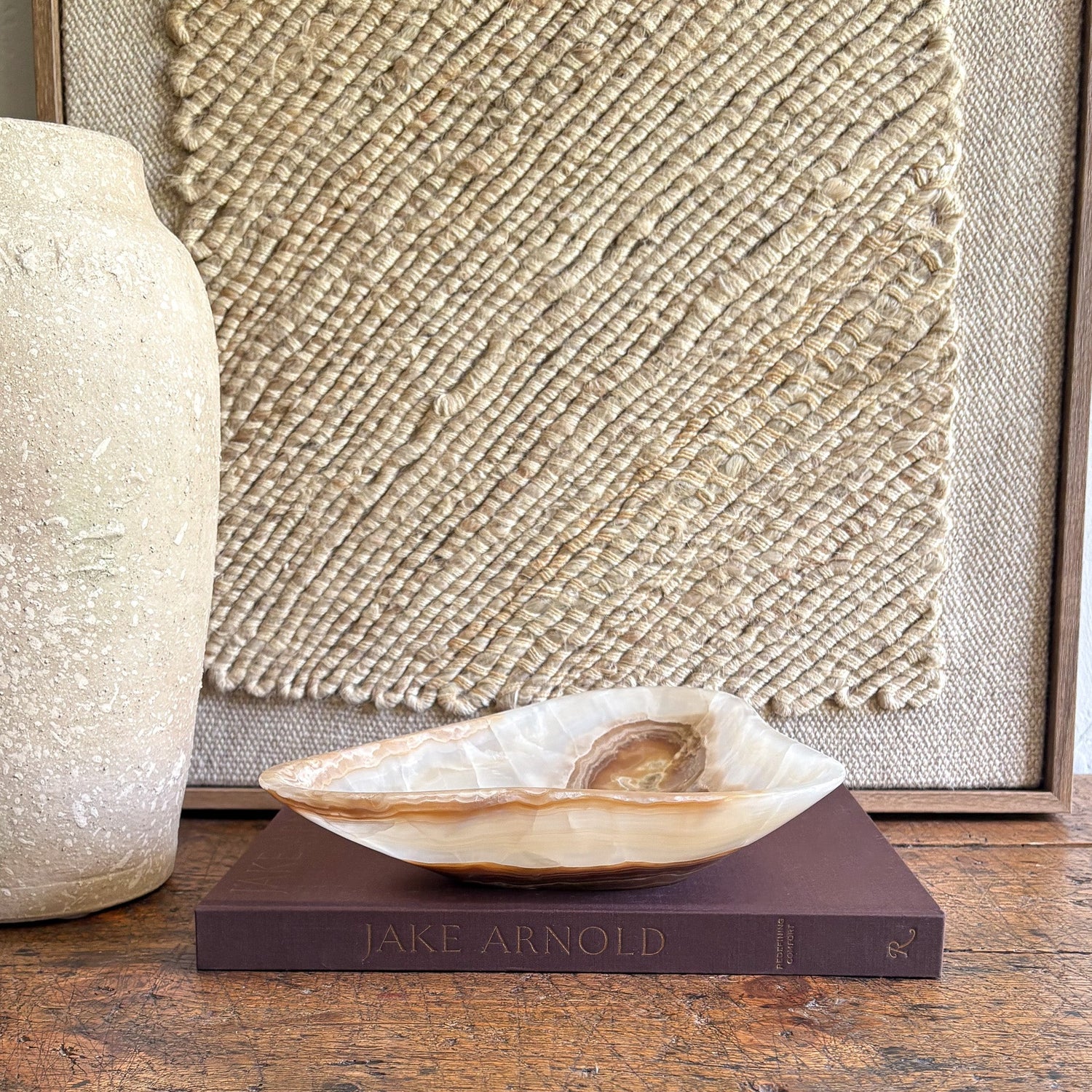 Hand Carved Amber Onyx Bowl
