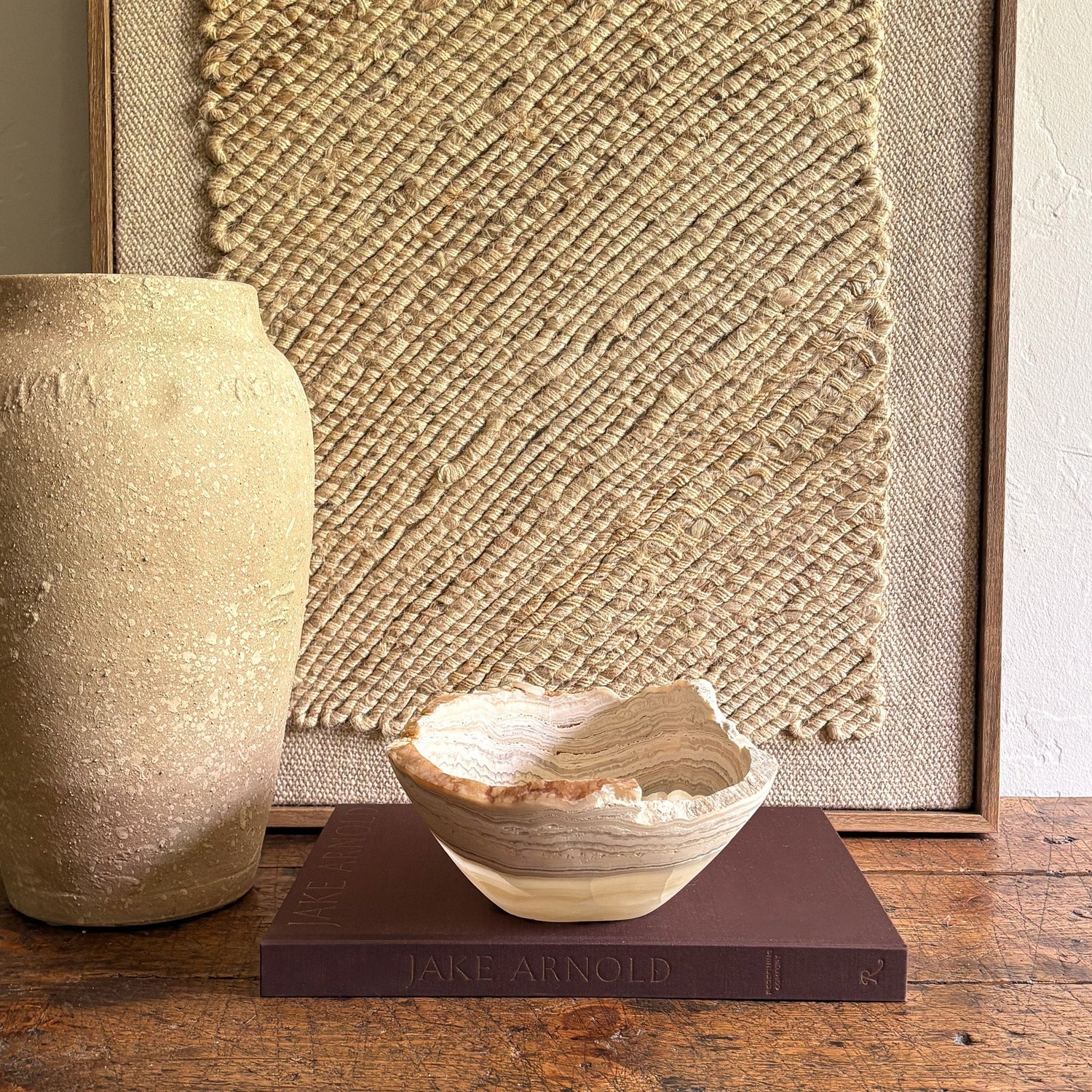 Hand Carved Amber Onyx Bowl