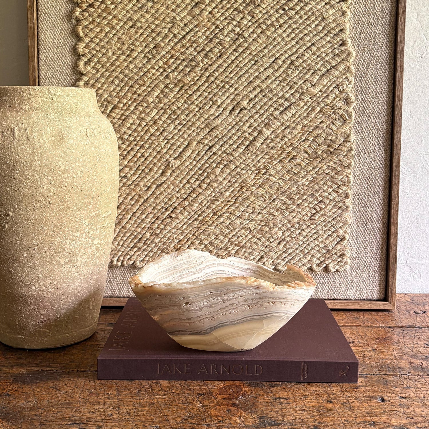 Hand Carved Amber Onyx Bowl