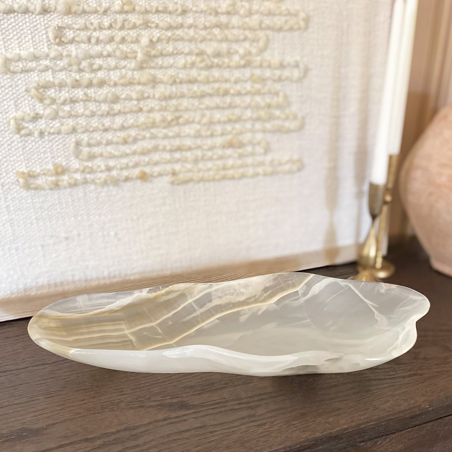 Hand Carved White Onyx Bowl