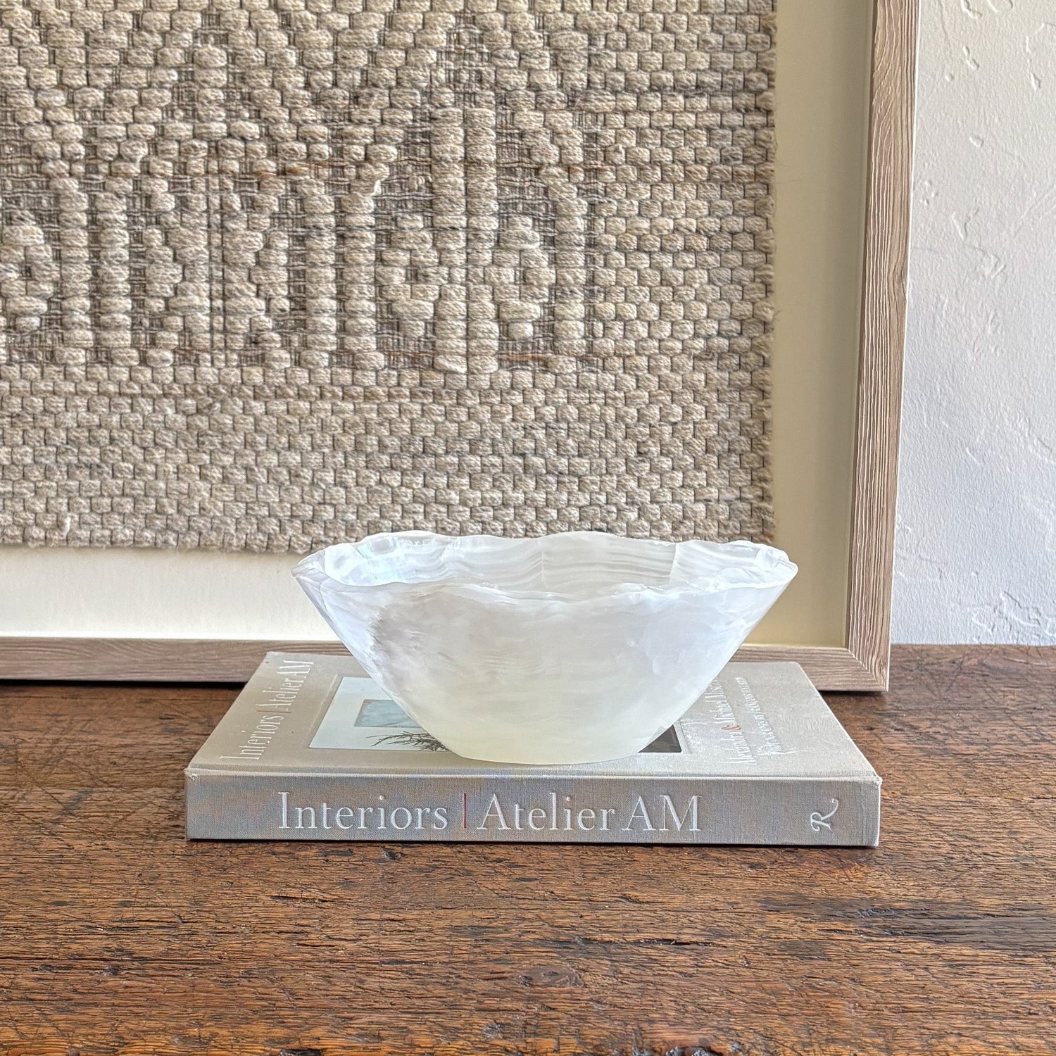Hand Carved White Onyx Bowl