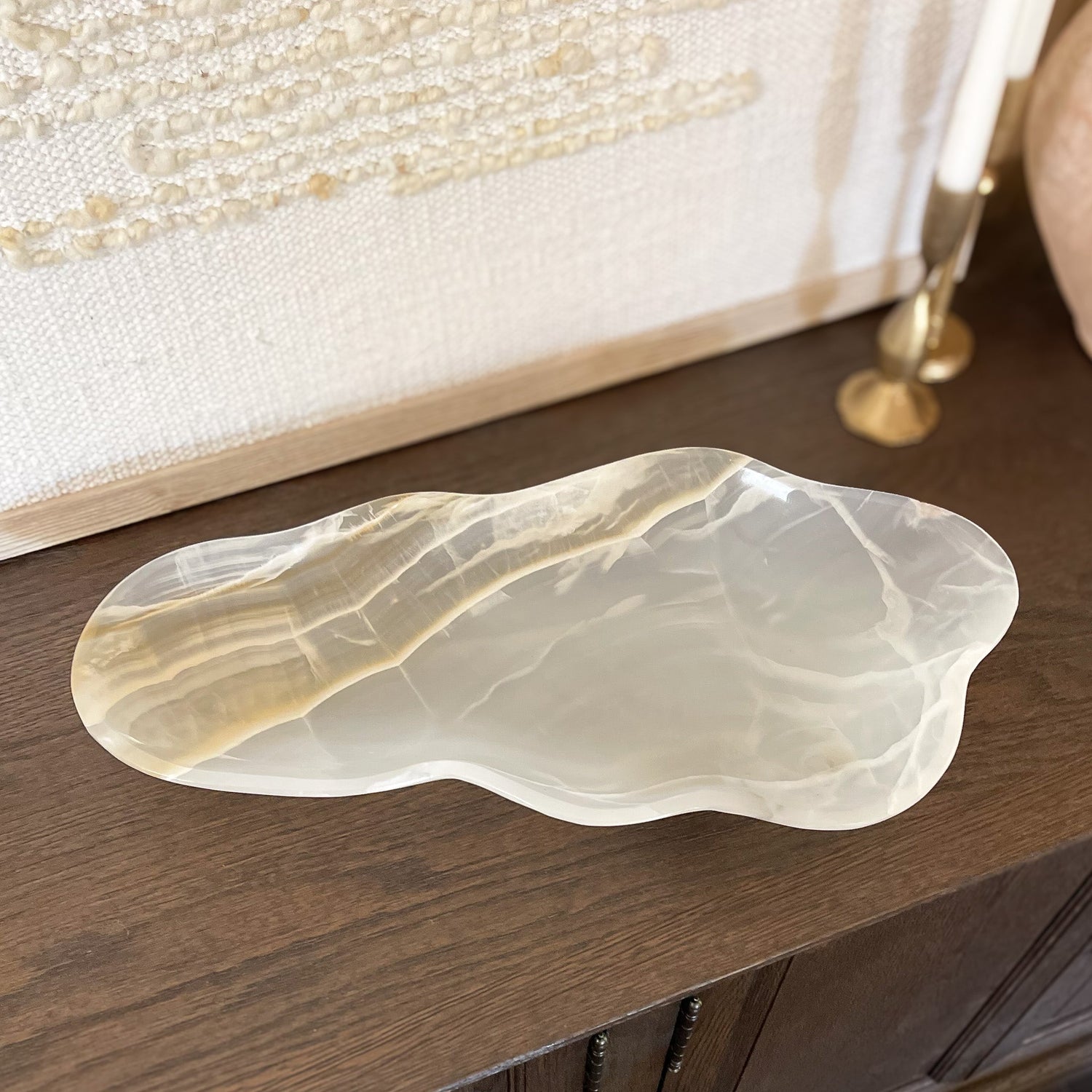 Hand Carved White Onyx Bowl