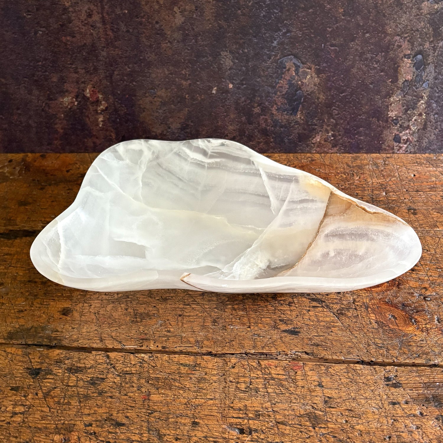 Hand Carved White Onyx Bowl