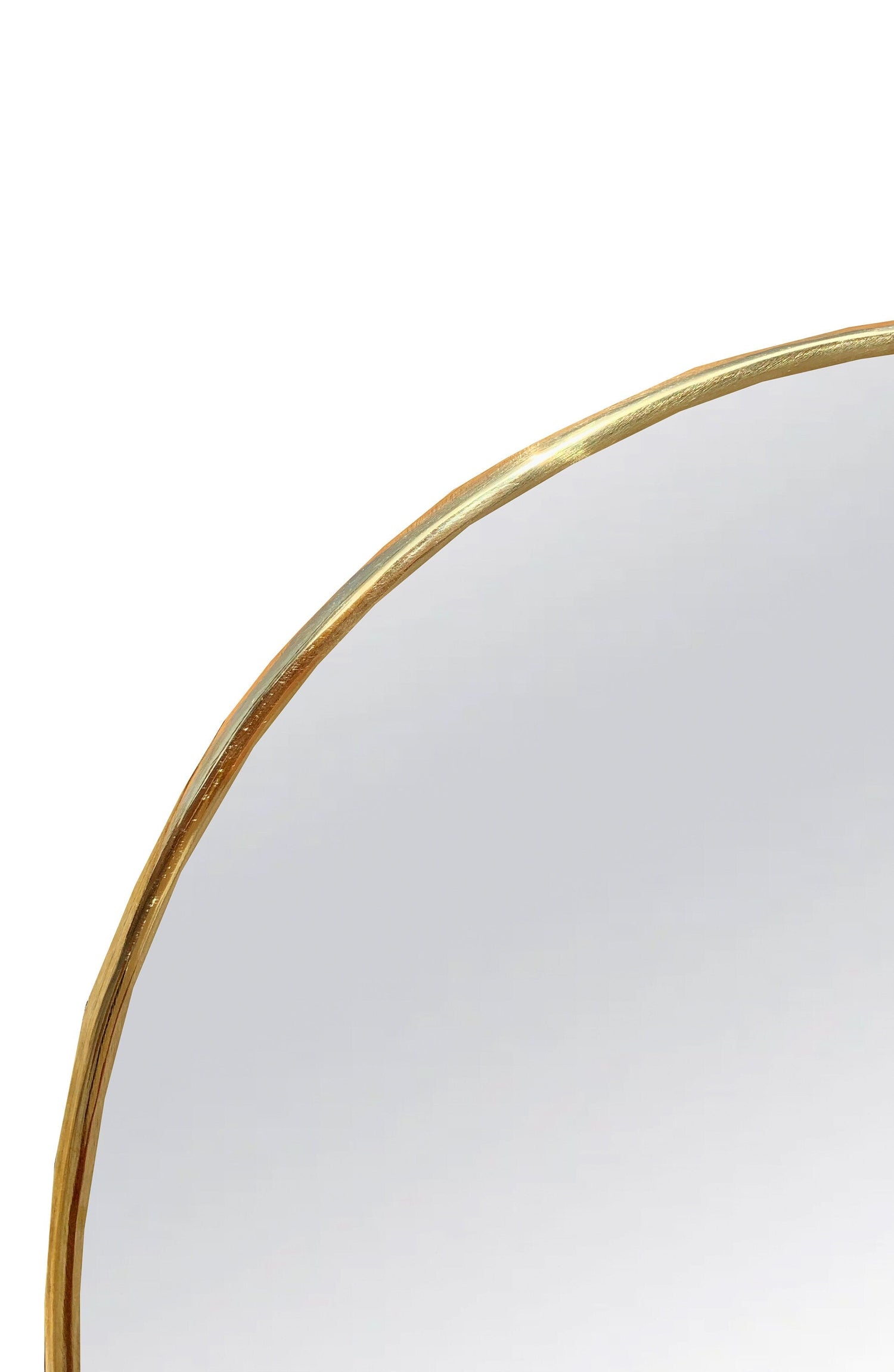 Black Brass Oval Mirror
