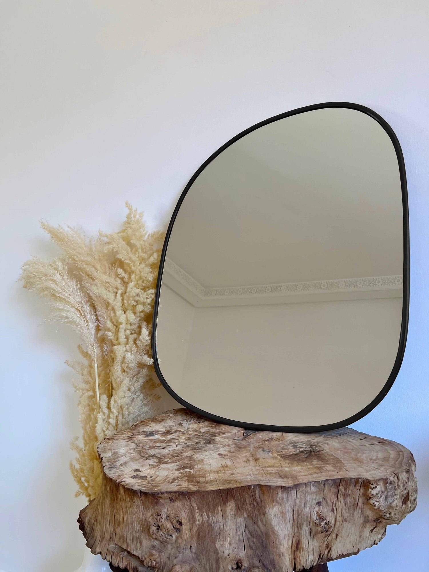 Antique Brass Asymmetrical Mirror - Irregular Brass Wall Mirror