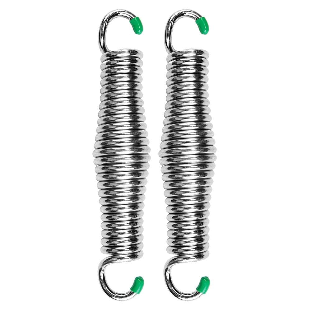Barn-Shed-Play Black 2 Hole Aluminum Hangers And Springs Porch Swing Hanging Kit