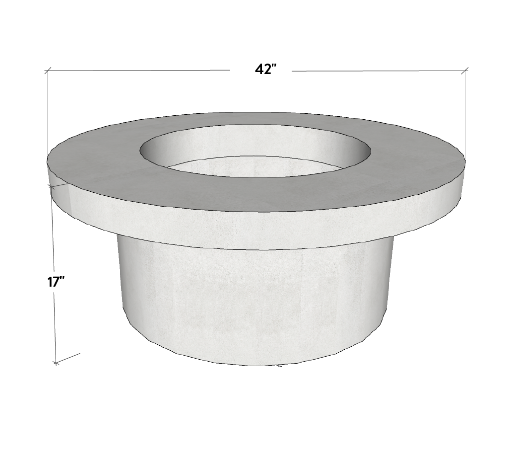 Mirasol - Circular Concrete Fire Pit Table