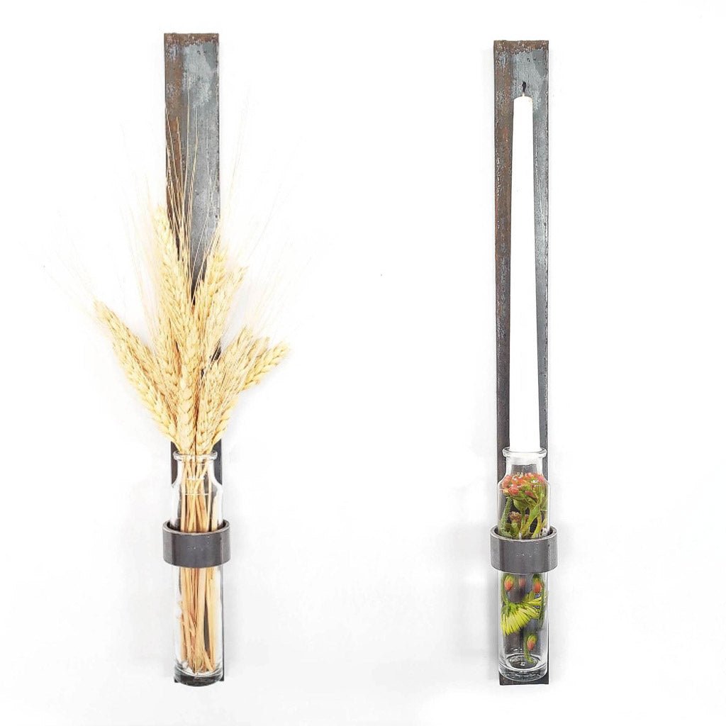 Metal Wall Sconce for Flowers & Candles