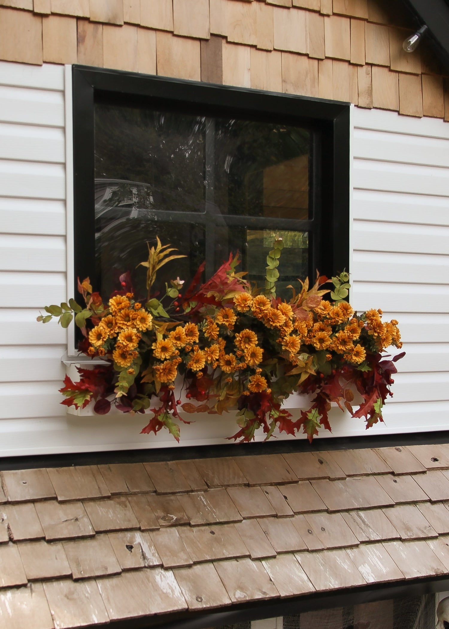 Deluxe Faux Eucalyptus Garland in Mixed Fall Hues - 78.5