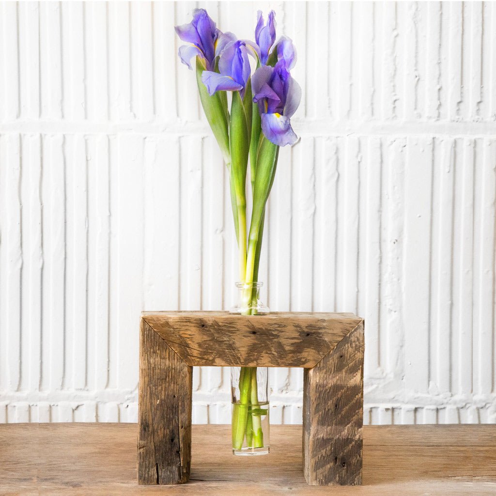 Reclaimed Pine Flower Stand: 2 Vase