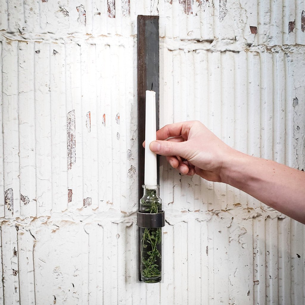 Metal Wall Sconce for Flowers & Candles