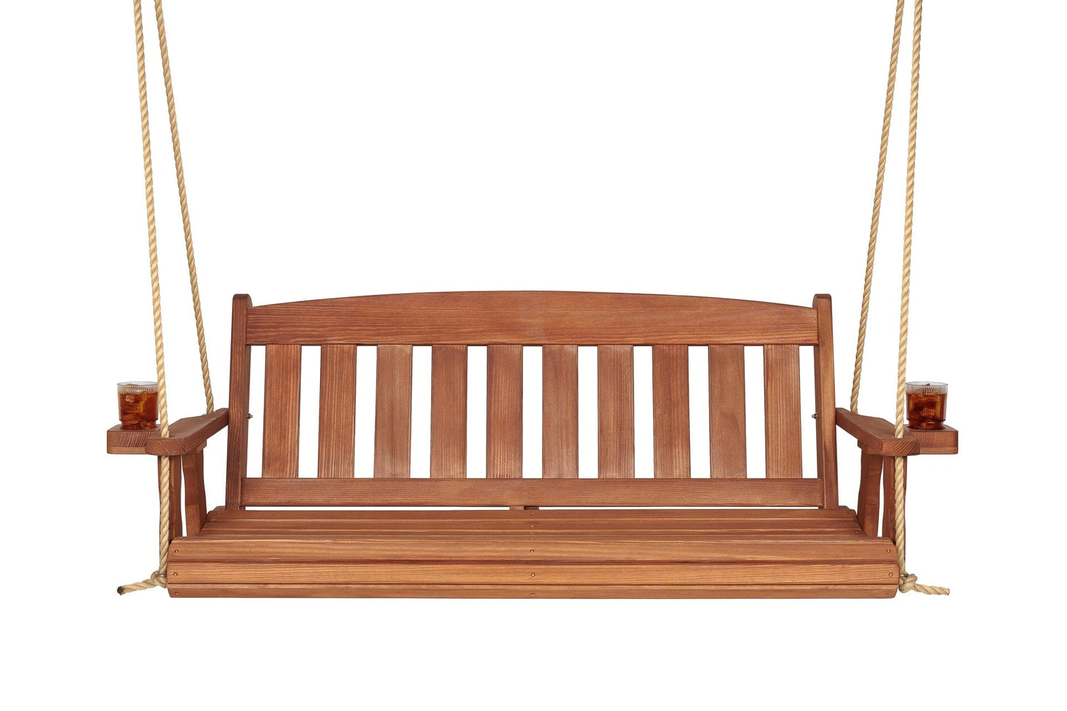 Amish Casual 5 Foot Cedar Stain Mission Porch Swing with Clearcoat