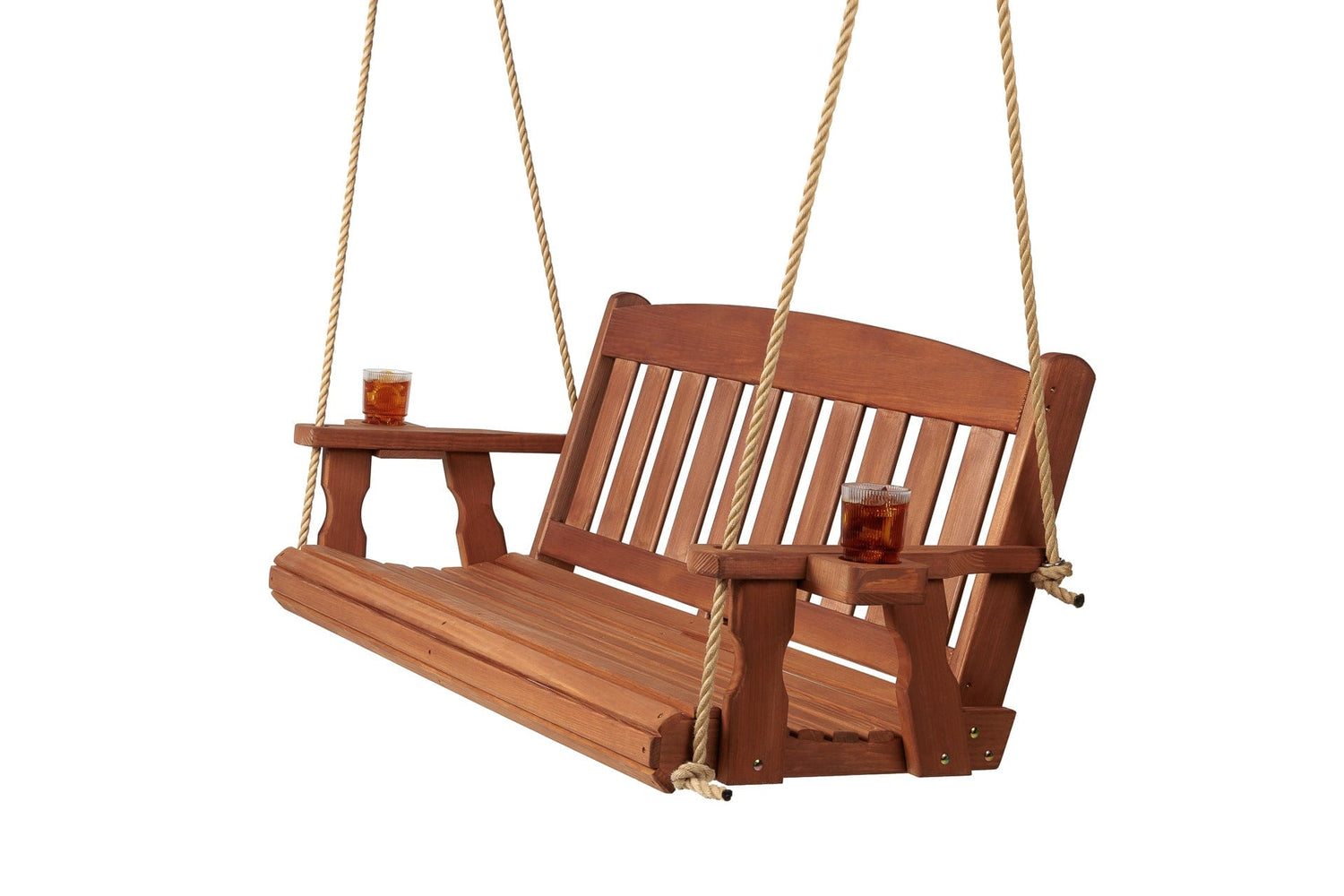 Amish Casual 4 Foot Cedar Stain Mission Porch Swing