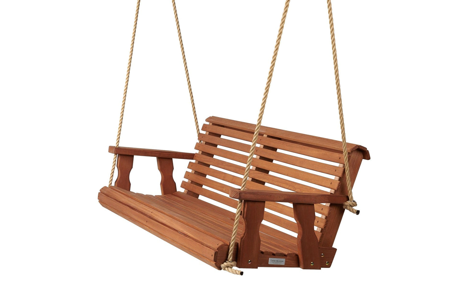 Amish Casual 4 Foot Roll Back Porch Swing in Cedar Stain