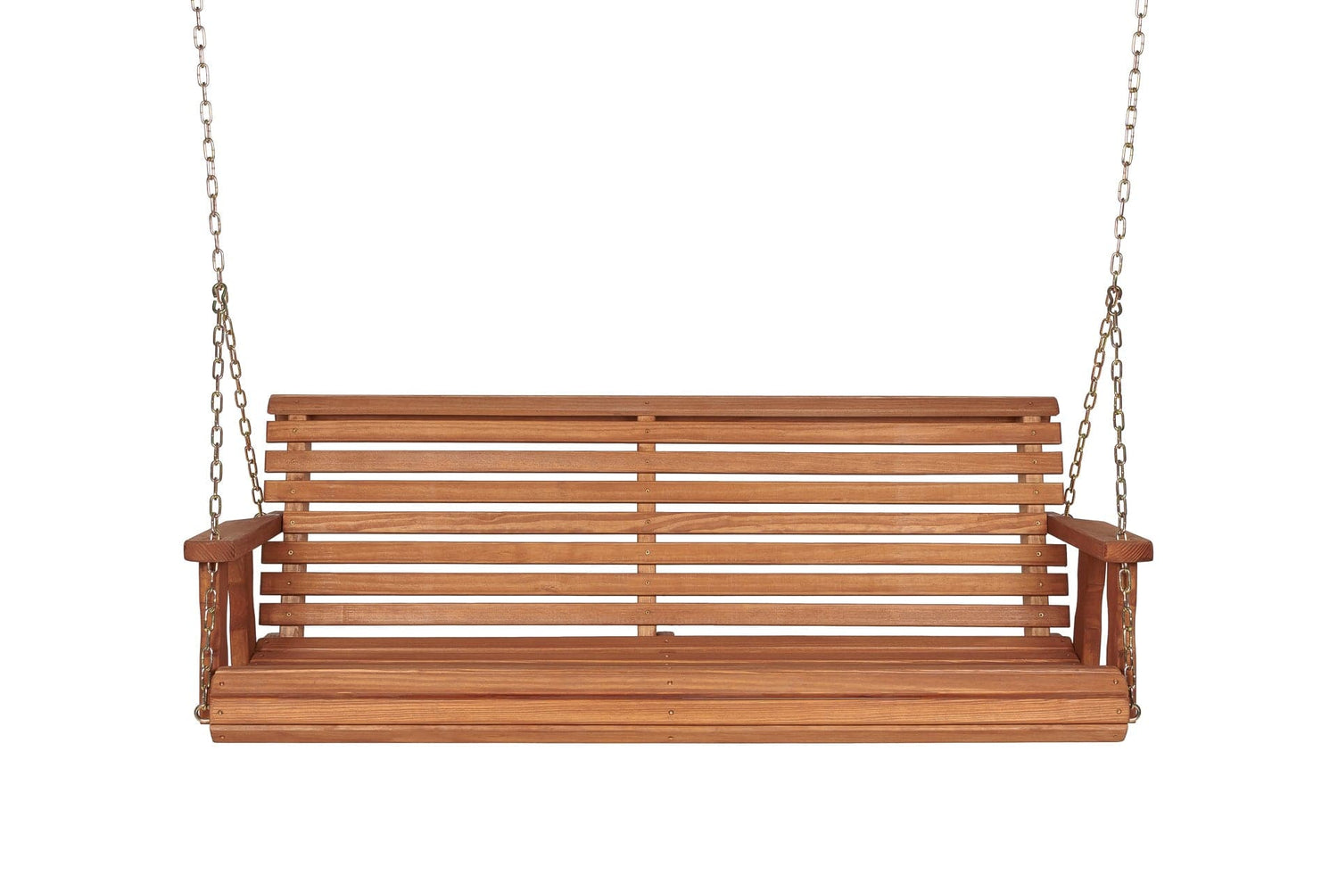 Amish Casual 4 Foot Roll Back Porch Swing in Cedar with Clearcoat