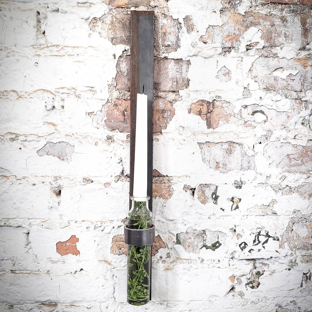 Metal Wall Sconce for Flowers & Candles