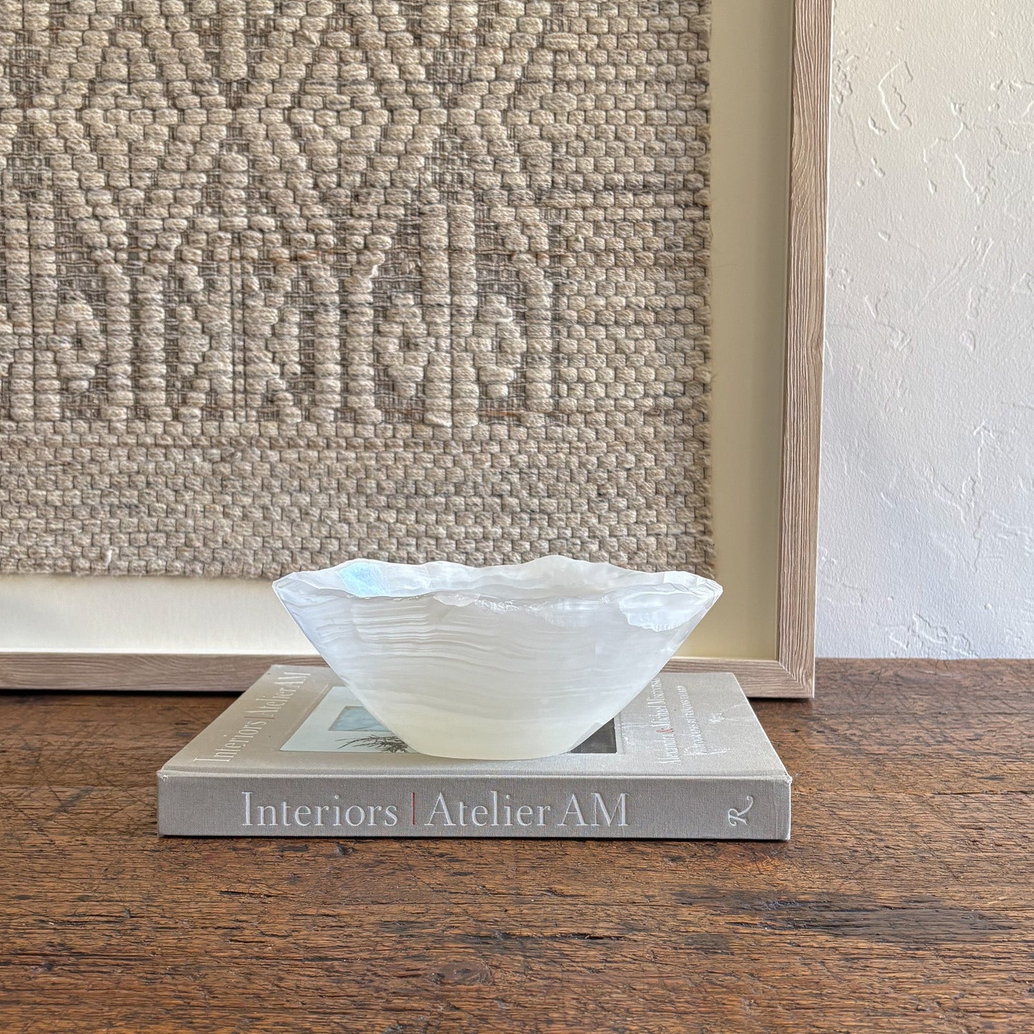 Hand Carved White Onyx Bowl
