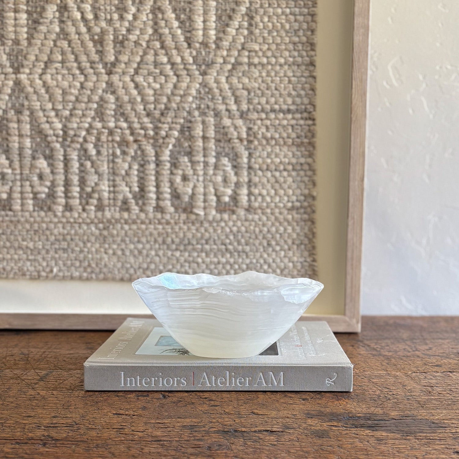 Hand Carved White Onyx Bowl
