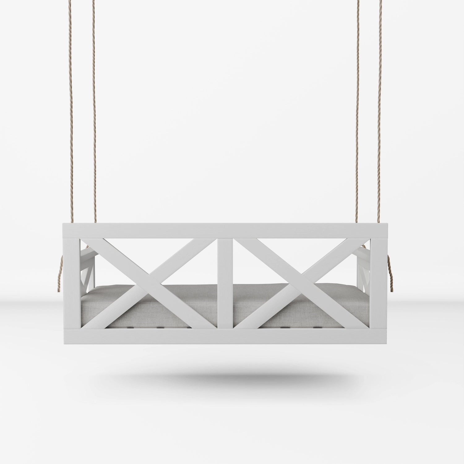 Amish Casual The Bradford Twin Swing Bed, Pure White