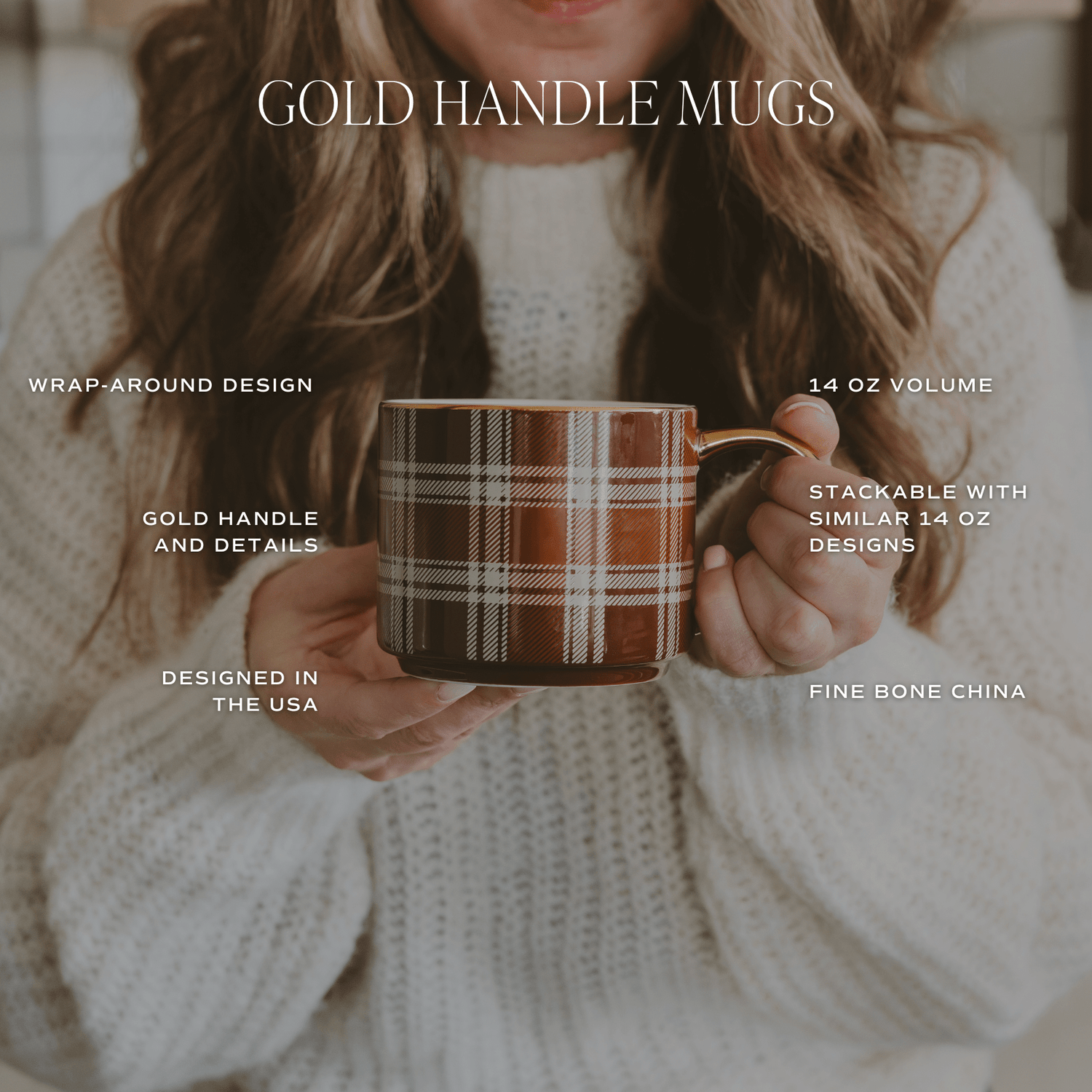 Mrs 14 oz Gold Handle Coffee Mug