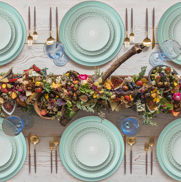 Verte 16-Piece Fine China Plate Set Serves 4