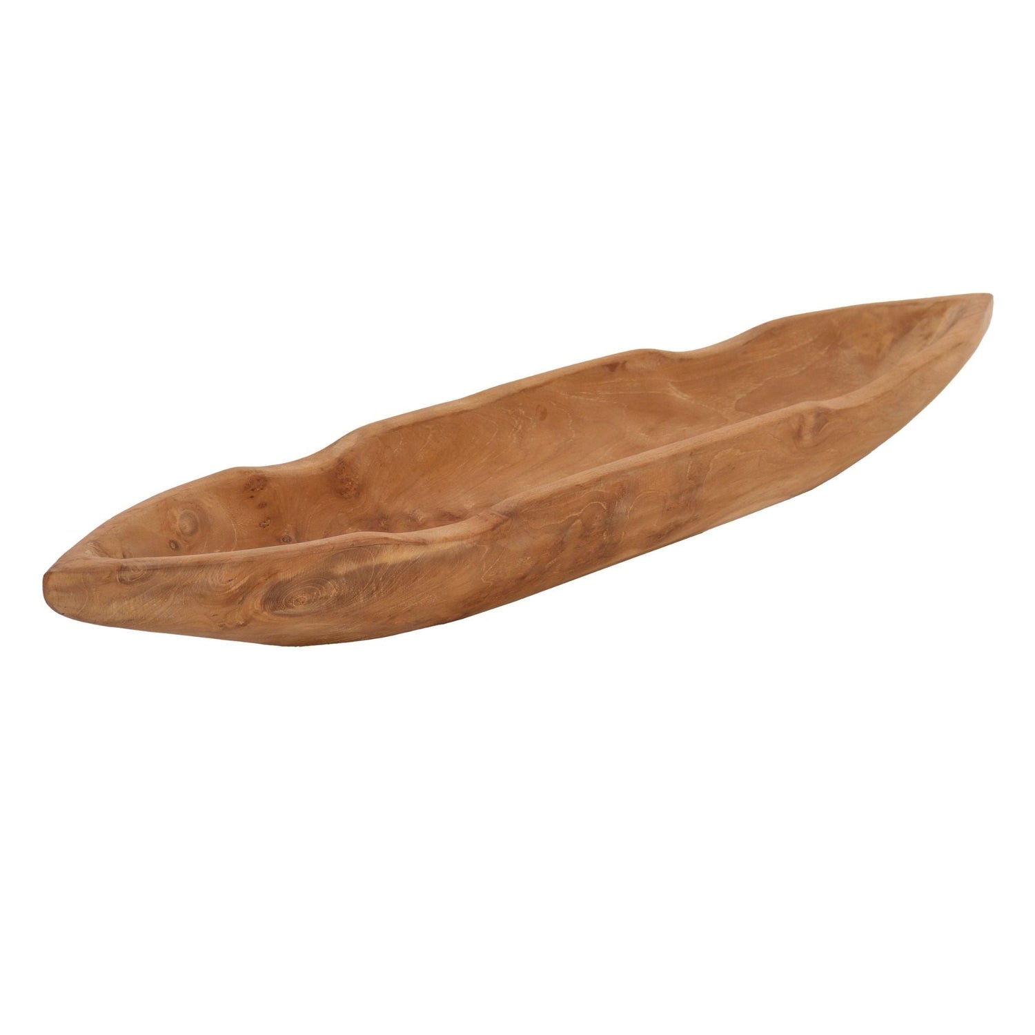 Viking Boat Natural Teak Table Centerpiece